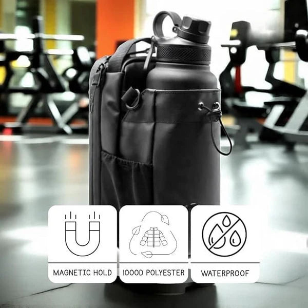 Magnetic Gym Bag With Water Bottle Holder