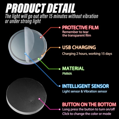 Auto sensing LED Coaster
