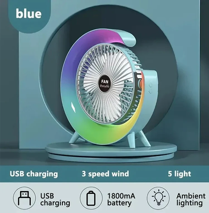 Colorful RGB Lighting Fan
