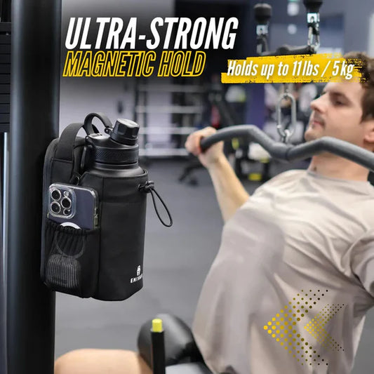 Magnetic Gym Bag With Water Bottle Holder