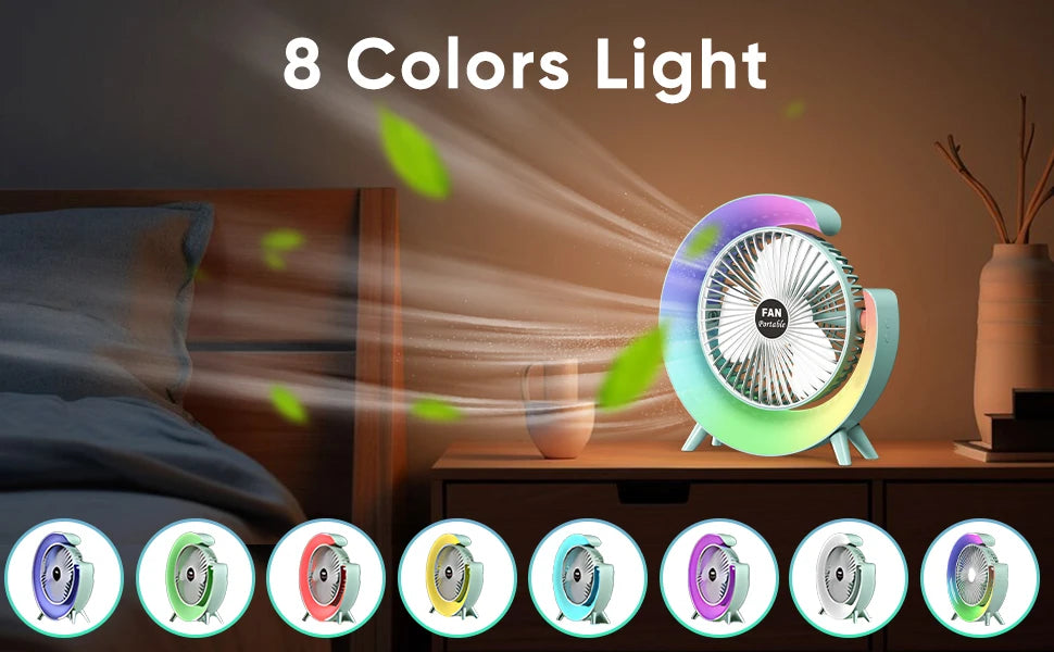 Colorful RGB Lighting Fan