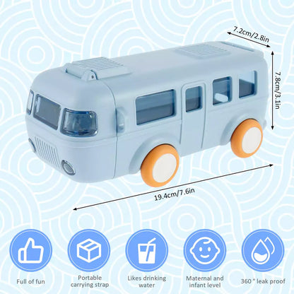 Bus Shape Water Bottle with Straw