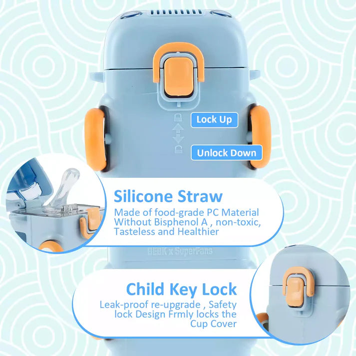 Bus Shape Water Bottle with Straw