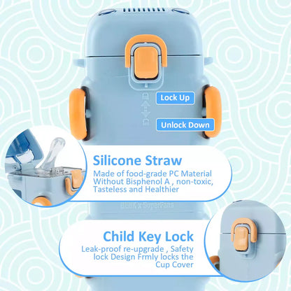 Bus Shape Water Bottle with Straw