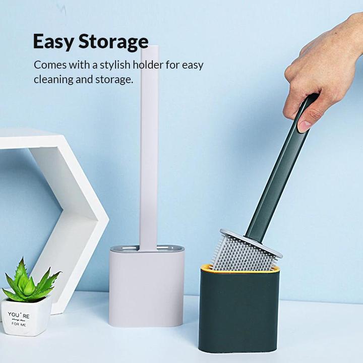 HygienePro™ Revolutionary Silicone Toilet Brush With Holder - Urban indies