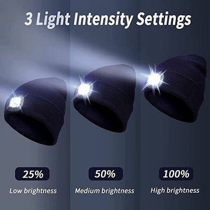 Rechargeable LED Beanie Hat