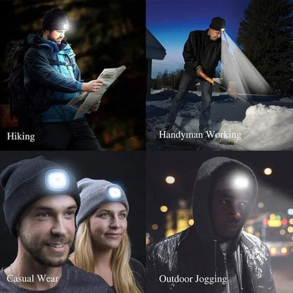Rechargeable LED Beanie Hat