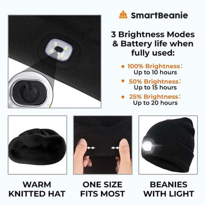 Rechargeable LED Beanie Hat