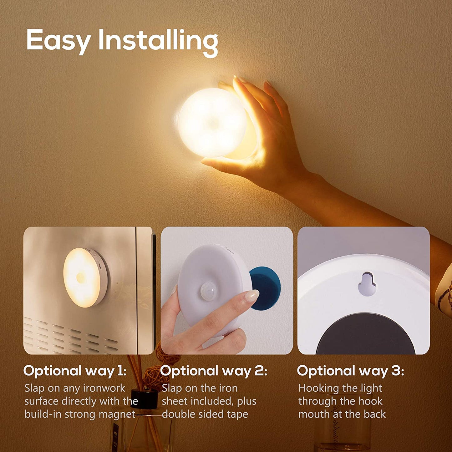 Rechargeable Motion Sensor LED Light (Pack Of 2)