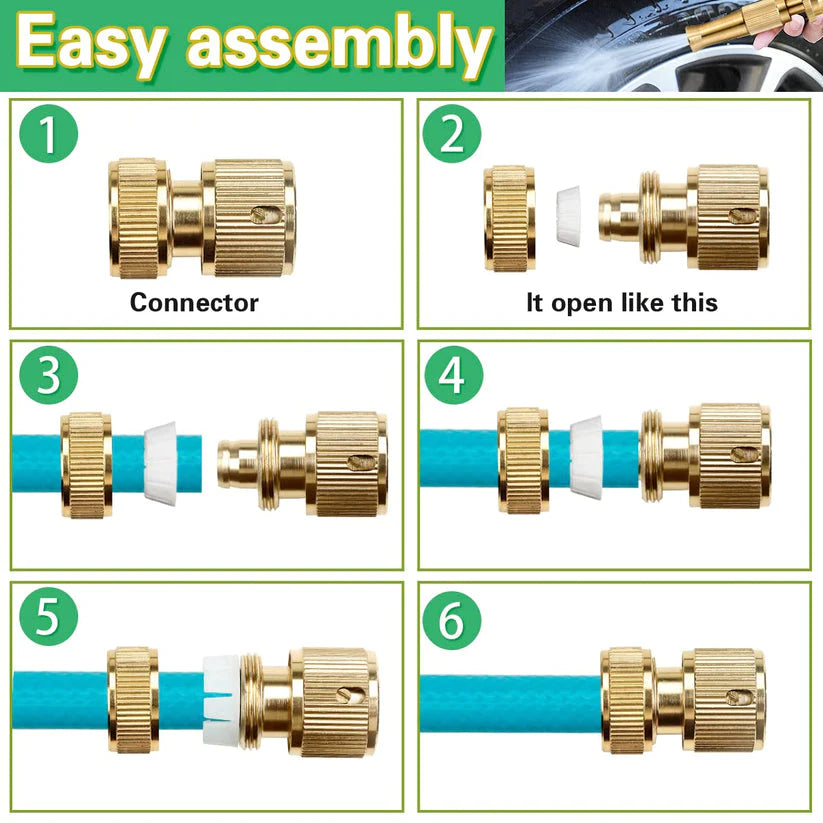 High Pressure Brass Water Hose Nozzle
